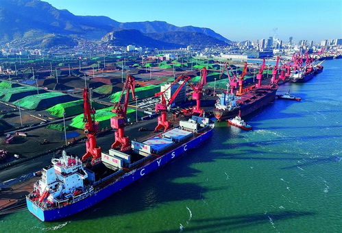 連云港港煤炭碼頭一派繁忙景象